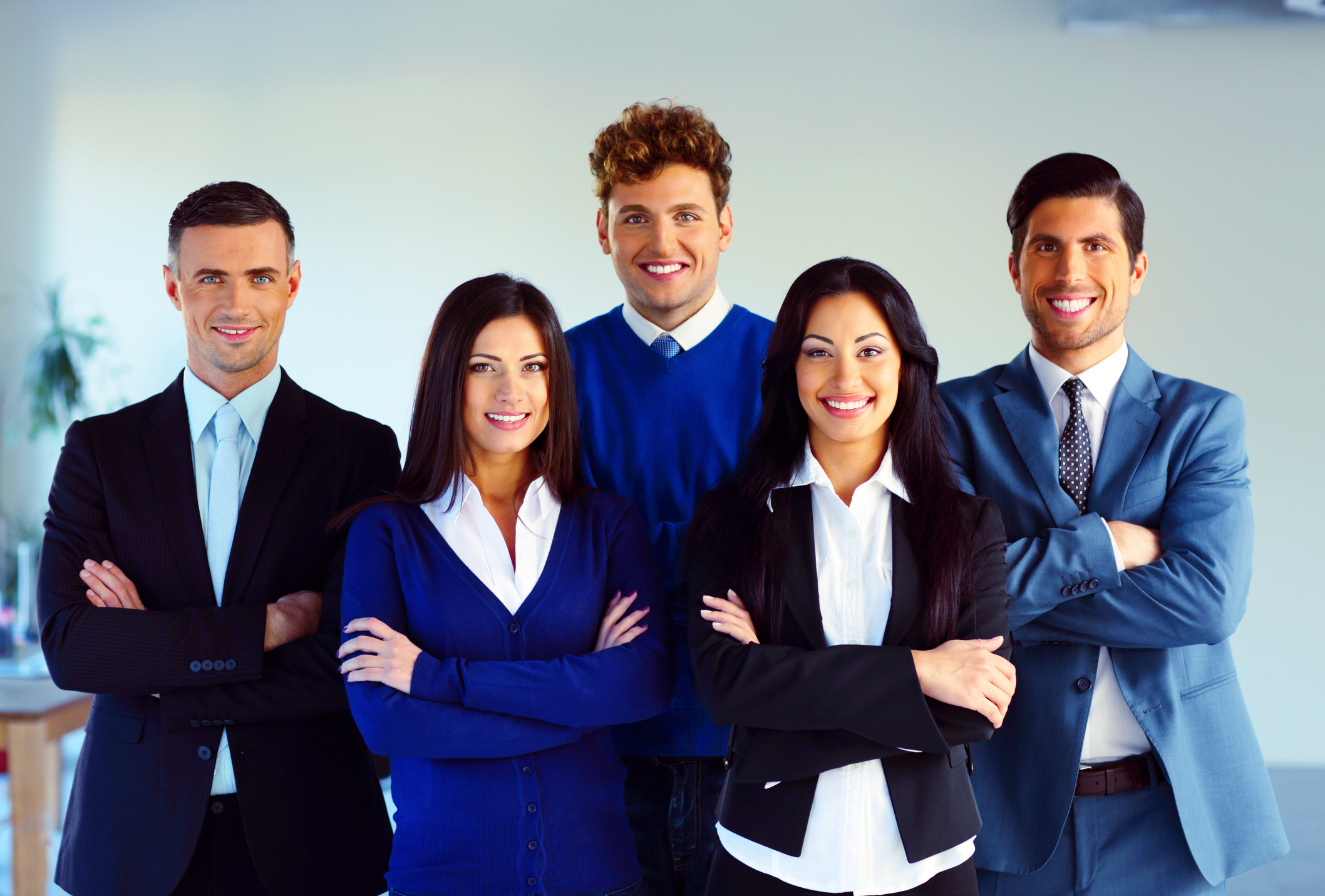 Happy Workers in Office