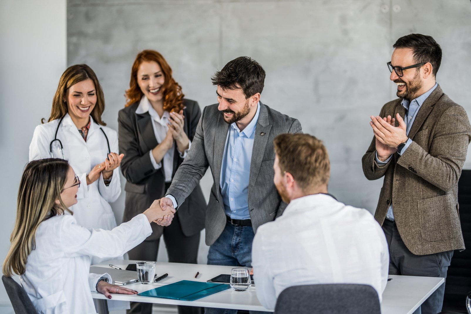 New healthcare worker getting hired for a job.